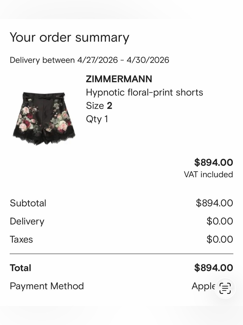 Zimmermann Black Floral High-Waist Shorts with Lace Hem - Picture 10 of 12